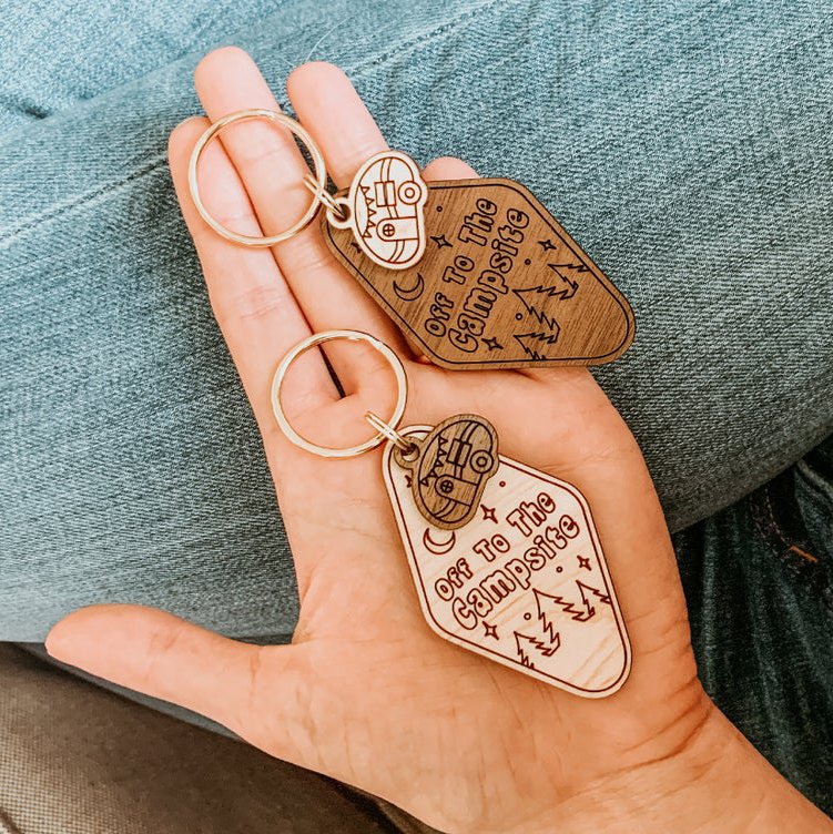 Premium Wooden Keychain KC04