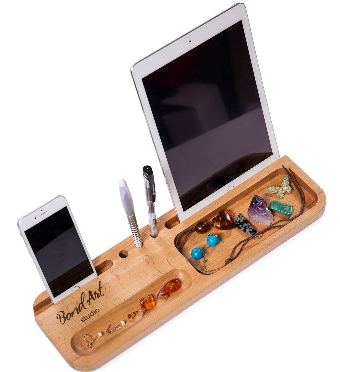 Wooden Desk Pen Holder PH04