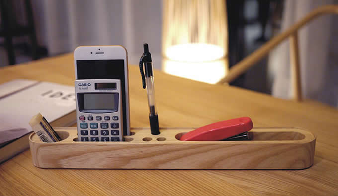 Multifunctional Wooden Pen Holder PH02